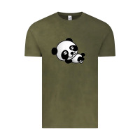 Vintage Olive baby panda bear Vintage Tee - linhVisuals
