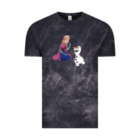Cloud Black olaf and  elsa Vintage Tee - linhVisuals