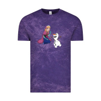 Cloud Purple olaf and  elsa Vintage Tee - linhVisuals
