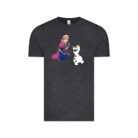 Vintage Black olaf and  elsa Vintage Tee - linhVisuals
