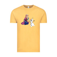 Vintage Mustard olaf and  elsa Vintage Tee - linhVisuals