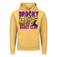 Vintage Mustard Spooky babes club Vintage Hoodie - texasbilliewilder