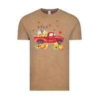 Vintage Coffee basenji pumpkin truck fall leaf thanksgiving halloween Vintage Tee - linhVisuals