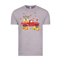 Vintage Zinc basenji pumpkin truck fall leaf thanksgiving halloween Vintage Tee - linhVisuals