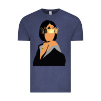 Vintage Denim rihanna artwork Vintage Tee - linhVisuals