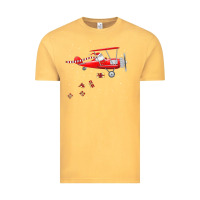 Vintage Mustard christmas santa claus pilot flying airplane gift tee Vintage Tee - linhVisuals
