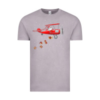 Vintage Zinc christmas santa claus pilot flying airplane gift tee Vintage Tee - linhVisuals