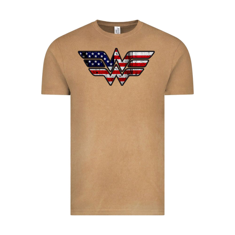 Wonder Woman American Flag Vintage Tee by linhVisuals | Teevron