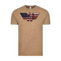 Vintage Coffee Wonder woman american flag Vintage Tee - linhVisuals