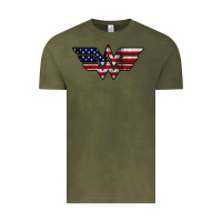Vintage Olive Wonder woman american flag Vintage Tee - linhVisuals