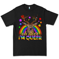 Black LGBTQ+ Oh Deer I'm Queer Premium Tee - BundleAndBundleShop