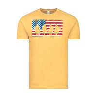 Vintage Mustard cowboy patriotic american flag 4th of july gift tee Vintage Tee - linhVisuals