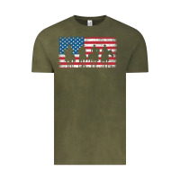 Vintage Olive cowboy patriotic american flag 4th of july gift tee Vintage Tee - linhVisuals