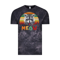 Cloud Black funny vintage raccoon meow raccoon lovers Vintage Tee - linhVisuals