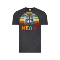 Vintage Black funny vintage raccoon meow raccoon lovers Vintage Tee - linhVisuals