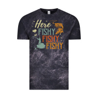 Cloud Black here fishy fishy fishy fishing lovers gifts Vintage Tee - linhVisuals