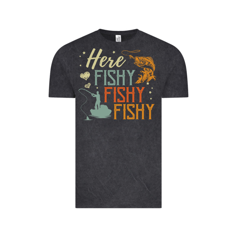 Here Fishy Fishy Fishy Fishing Lovers Gifts Vintage Tee by linhVisuals | Teevron