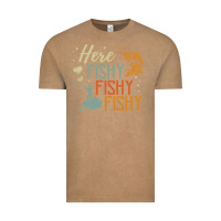 Vintage Coffee here fishy fishy fishy fishing lovers gifts Vintage Tee - linhVisuals