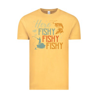 Vintage Mustard here fishy fishy fishy fishing lovers gifts Vintage Tee - linhVisuals