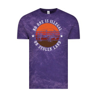 Cloud Purple no one is illegal on stolen land 4th of july bison Vintage Tee - linhVisuals