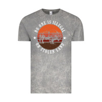 Cloud Rock no one is illegal on stolen land 4th of july bison Vintage Tee - linhVisuals