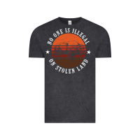 Vintage Black no one is illegal on stolen land 4th of july bison Vintage Tee - linhVisuals