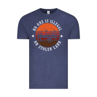 Vintage Denim no one is illegal on stolen land 4th of july bison Vintage Tee - linhVisuals