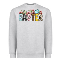 Heather Grey Western Easter Heavyweight Sweatshirt - OliviaCreatesArt