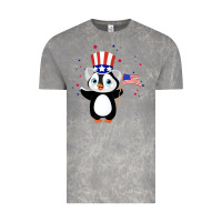 Cloud Rock penguin american 4th of july penguin american flag Vintage Tee - linhVisuals