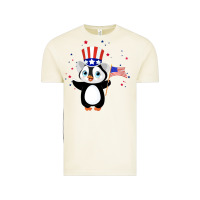 Vintage Arctic penguin american 4th of july penguin american flag Vintage Tee - linhVisuals
