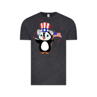 Vintage Black penguin american 4th of july penguin american flag Vintage Tee - linhVisuals