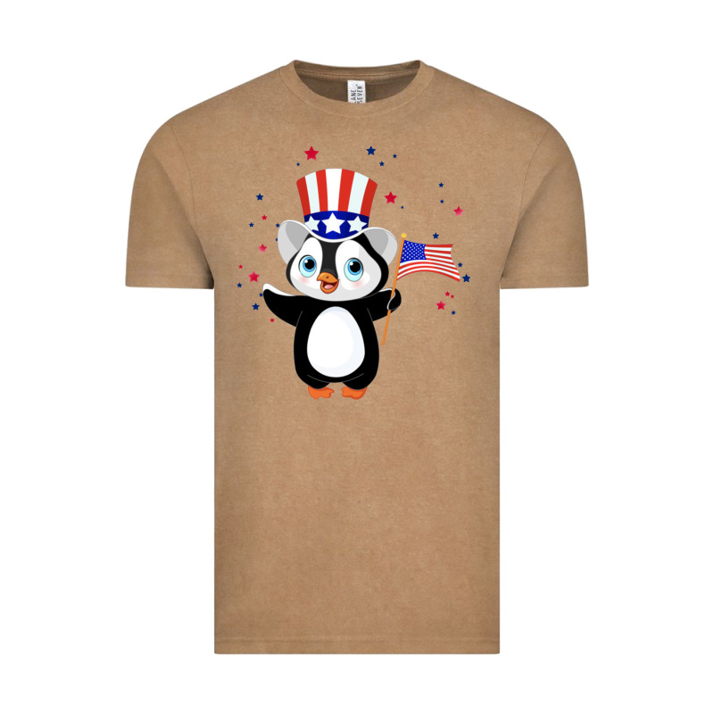 Penguin American 4th Of July Penguin American Flag Vintage Tee by linhVisuals | Teevron