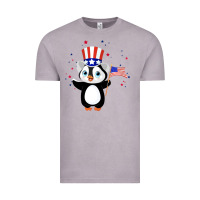 Vintage Zinc penguin american 4th of july penguin american flag Vintage Tee - linhVisuals