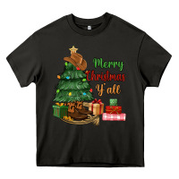 Asphalt merry christmas y'all Heavy Core Tee - MaliasSmallBusiness