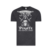 Vintage Black pirate gift always be yourself unless you can be a pirate Vintage Tee - linhVisuals
