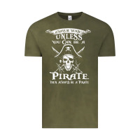 Vintage Olive pirate gift always be yourself unless you can be a pirate Vintage Tee - linhVisuals