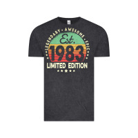 Est. 1983 Vintage 1983 Limited Edition 39th Birthday Retro Pullover Ho Vintage Tee | Teevron