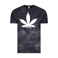 Cloud Black weed leaf in a pocket marijuana cannabis Vintage Tee - linhVisuals