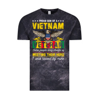 Cloud Black proud vietnam veteran son gifts raised by my hero veteran day Vintage Tee - linhVisuals