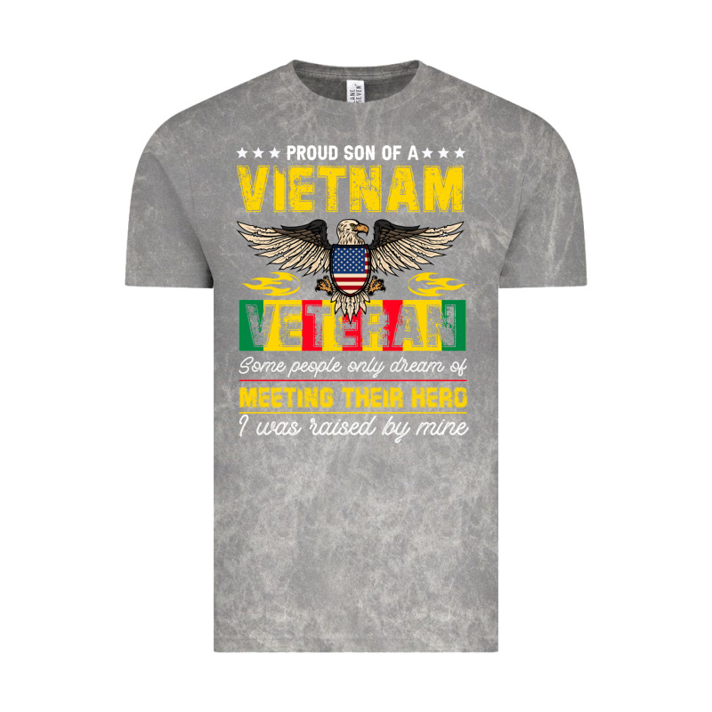 Proud Vietnam Veteran Son Gifts Raised By My Hero Veteran Day Vintage Tee by linhVisuals | Teevron
