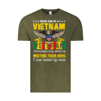 Vintage Olive proud vietnam veteran son gifts raised by my hero veteran day Vintage Tee - linhVisuals