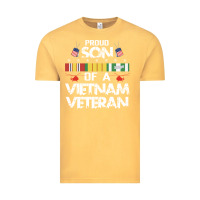 Vintage Mustard proud son of a vietnam veteran father's day Vintage Tee - linhVisuals