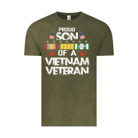 Vintage Olive proud son of a vietnam veteran father's day Vintage Tee - linhVisuals