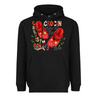 Black christmas crocin around the tree Heavyweight Hoodie - CowhideDigitalArt
