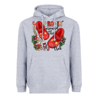 Heather Grey christmas crocin around the tree Heavyweight Hoodie - CowhideDigitalArt