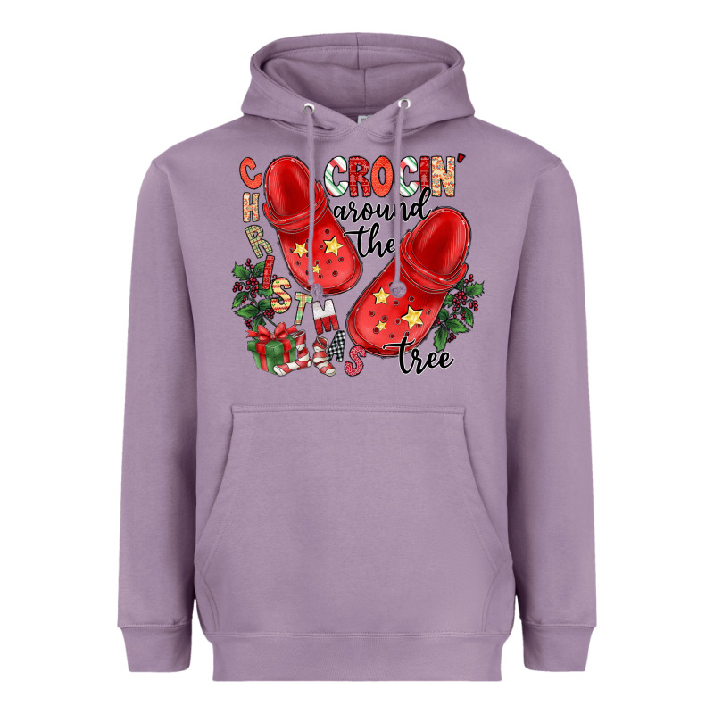 Christmas Crocin Around The Tree Heavyweight Hoodie by CowhideDigitalArt | Teevron