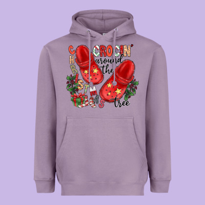 Christmas Crocin Around The Tree Heavyweight Hoodie Designed By Cowhidedigitalart
