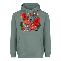Sage christmas crocin around the tree Heavyweight Hoodie - CowhideDigitalArt