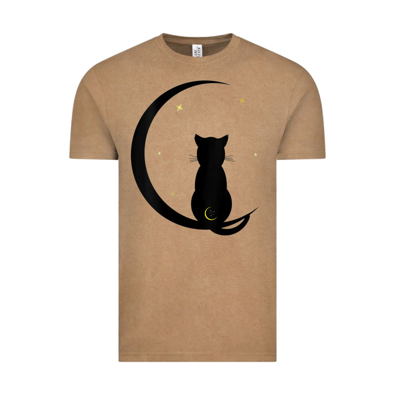 Womens Double Moon Cat Vintage Tee by linhVisuals | Teevron