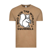 Vintage Coffee who run the world squirrels Vintage Tee - linhVisuals